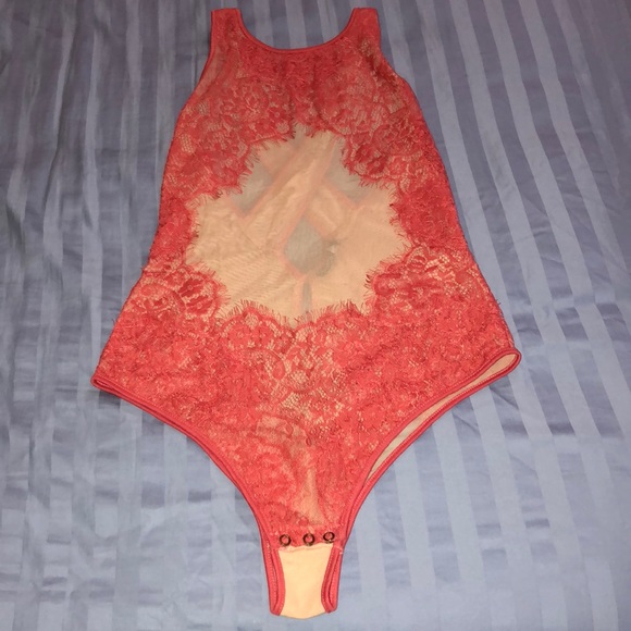 Fashion Nova Other - FASHION NOVA PEACH BODYSUIT LINGERIE SIZE MEDIUM